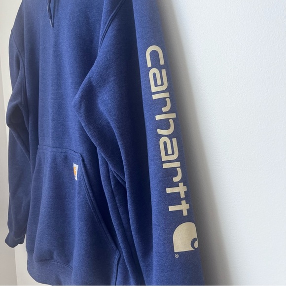 Carhartt Loose Fit Midweight Logo Sleeve Graphic Hooded Sweatshirt Size L - Picture 4 of 10